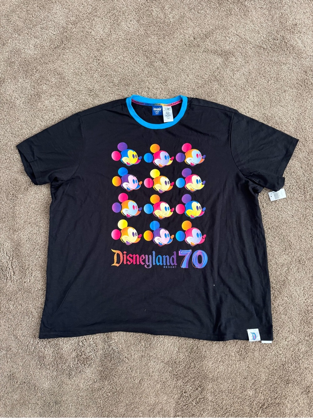 NWT Disneyland 70th Black Graphic Tee